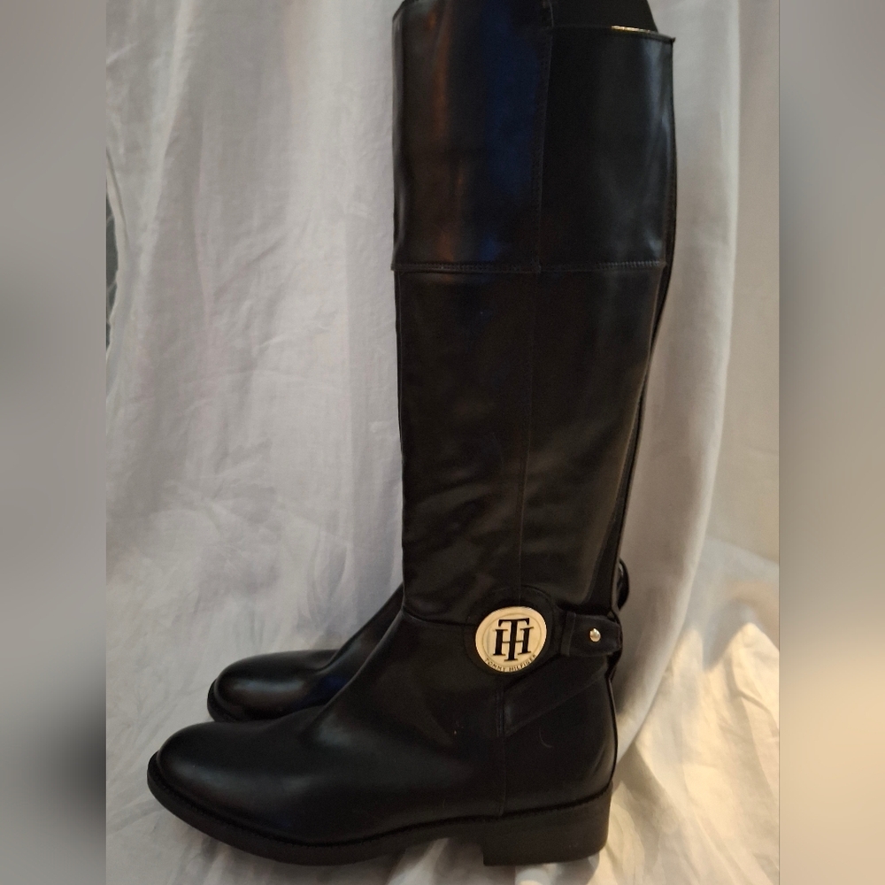 Tommy Hilfiger Black Riding Boots NWOT